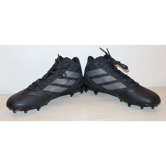 adidas F97423 Men's Sz 10.5 Black/Gray Freak Carbon Mid Football Cleats - Picture 1 of 11